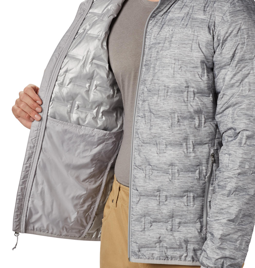Columbia Men Grey Omni-Heat Reflective Delta Ridge Down Jacket