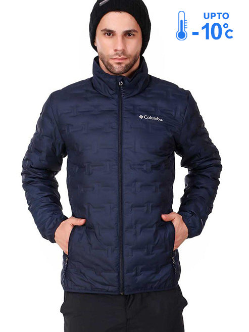 Columbia Men Navy Blue Omni-Heat Reflective Delta Ridge Down Jacket