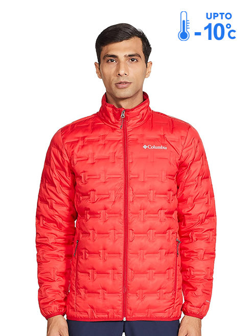 Columbia Men Pink Delta Ridge Down Jacket