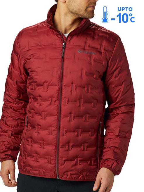 Columbia Men Red Omni-Heat Reflective Delta Ridge Down Jacket