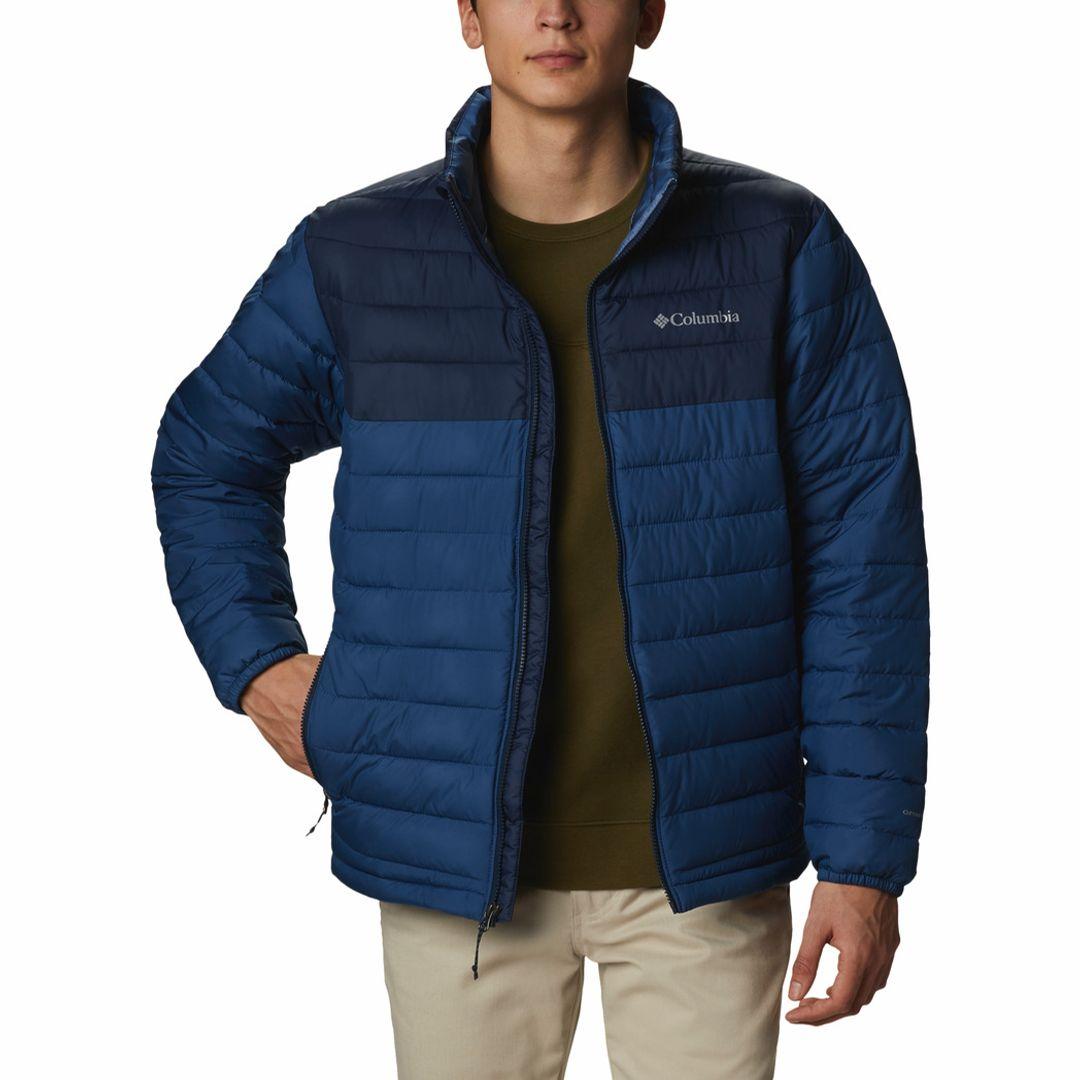 Columbia Men Navy Blue Powder Lite Jacket