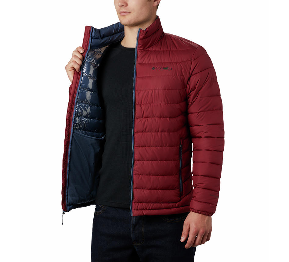 Columbia Men Red Omni-Heat Reflective Powder Lite Jacket