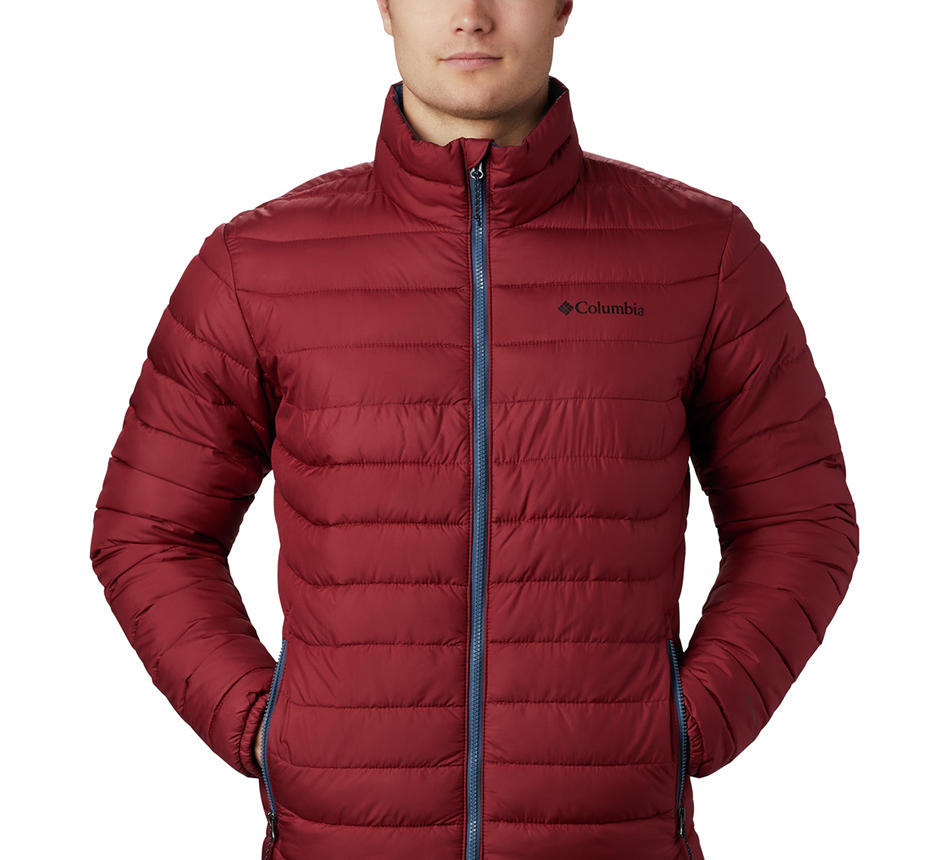 Columbia Men Red Omni-Heat Reflective Powder Lite Jacket