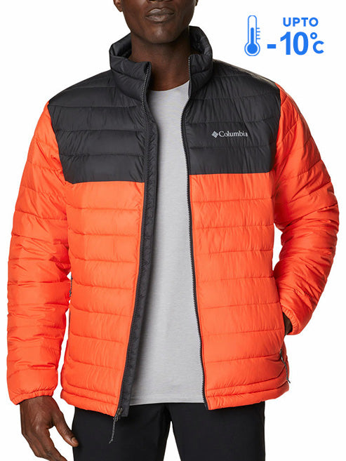 Columbia Men Orange Omni-Heat Reflective Powder Lite Down Jacket