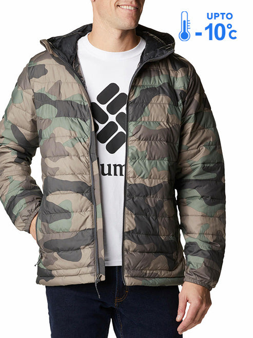 Columbia Men Green Powder Lite Hooded Jacket