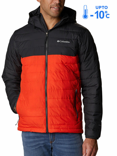 Columbia Men Orange Powder Lite Hooded Jacket