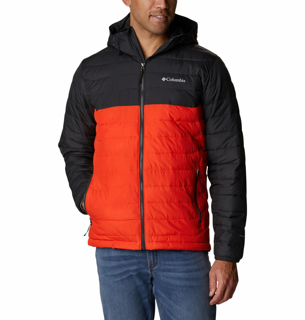 Columbia Men Orange Powder Lite Hooded Jacket