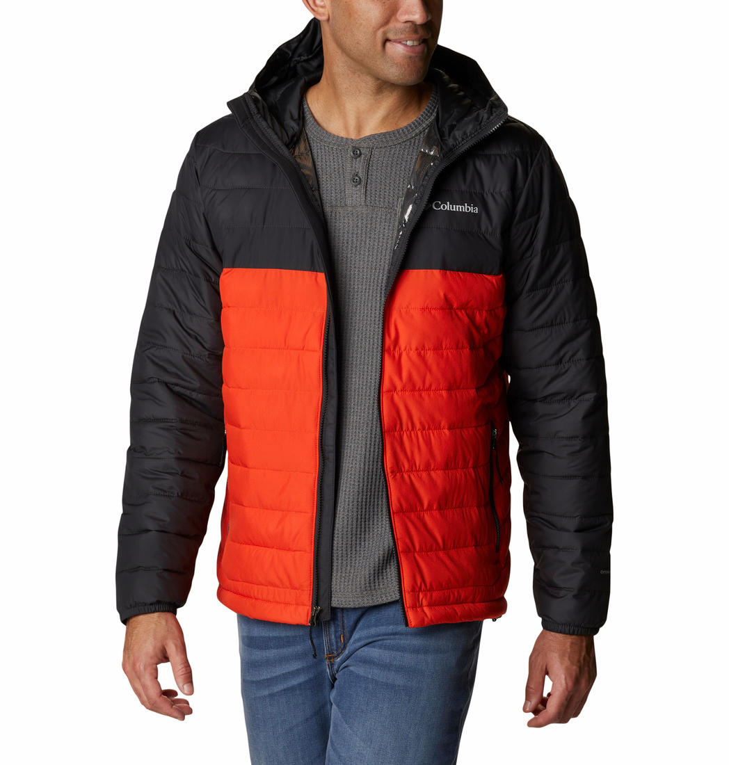 Columbia Men Orange Powder Lite Hooded Jacket