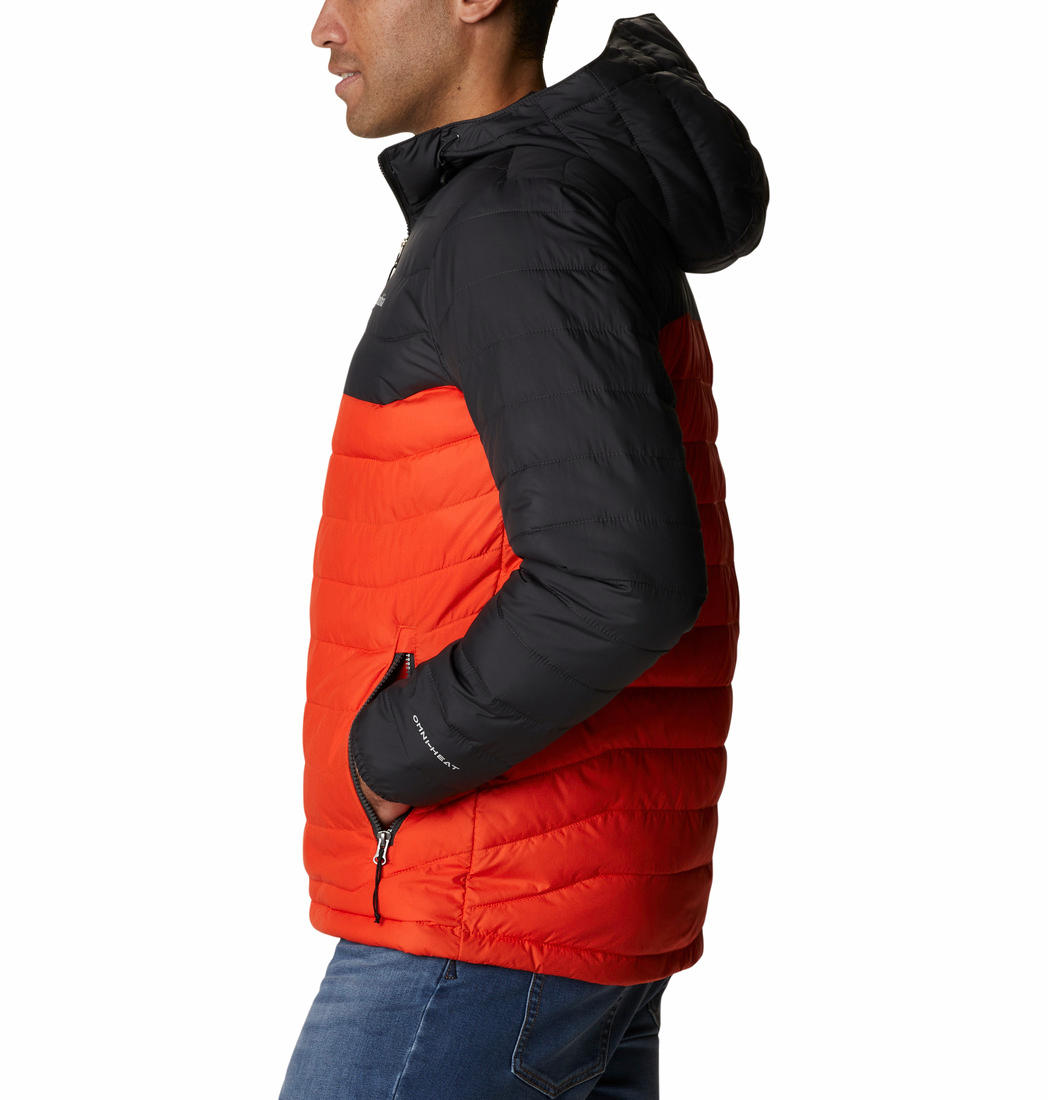 Columbia Men Orange Powder Lite Hooded Jacket