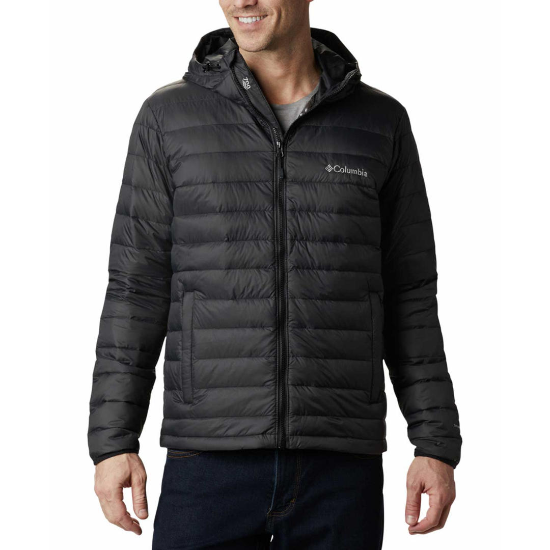Columbia Men Black Sister Brook Hooded Down Jacket