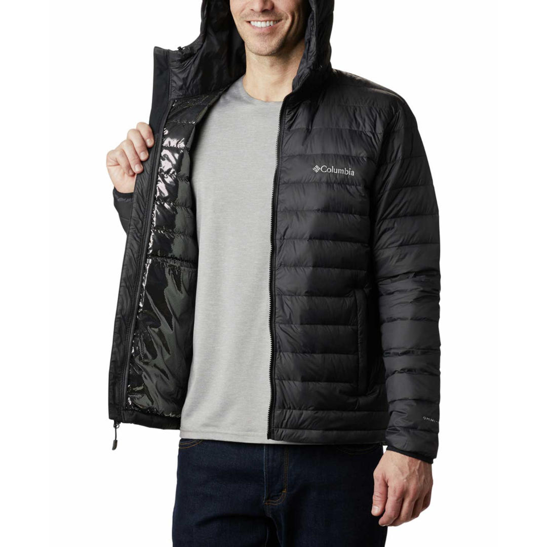 Columbia Men Black Sister Brook Hooded Down Jacket