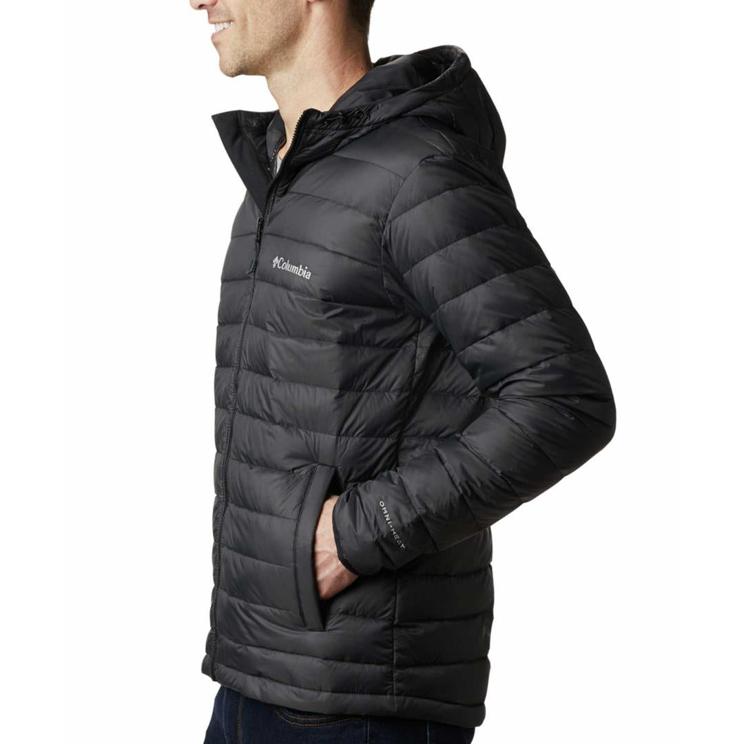 Columbia Men Black Sister Brook Hooded Down Jacket