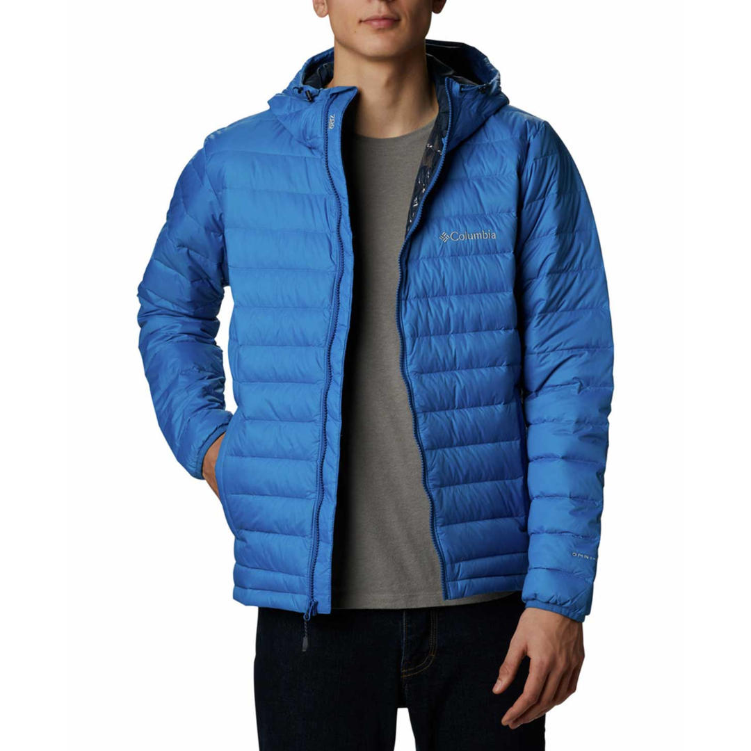 Columbia Men Blue Sister Brook Hooded Down Jacket