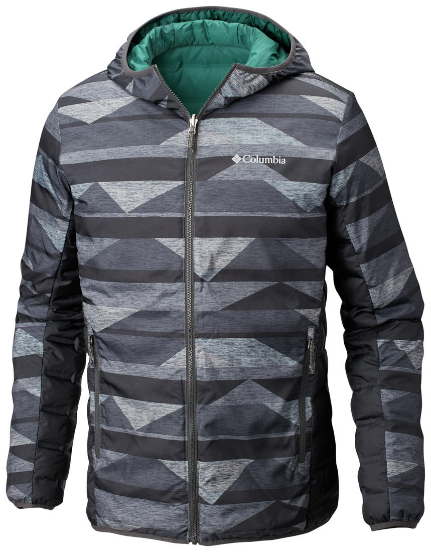Columbia Men Black Lake 22 Reversible Hooded Jacket