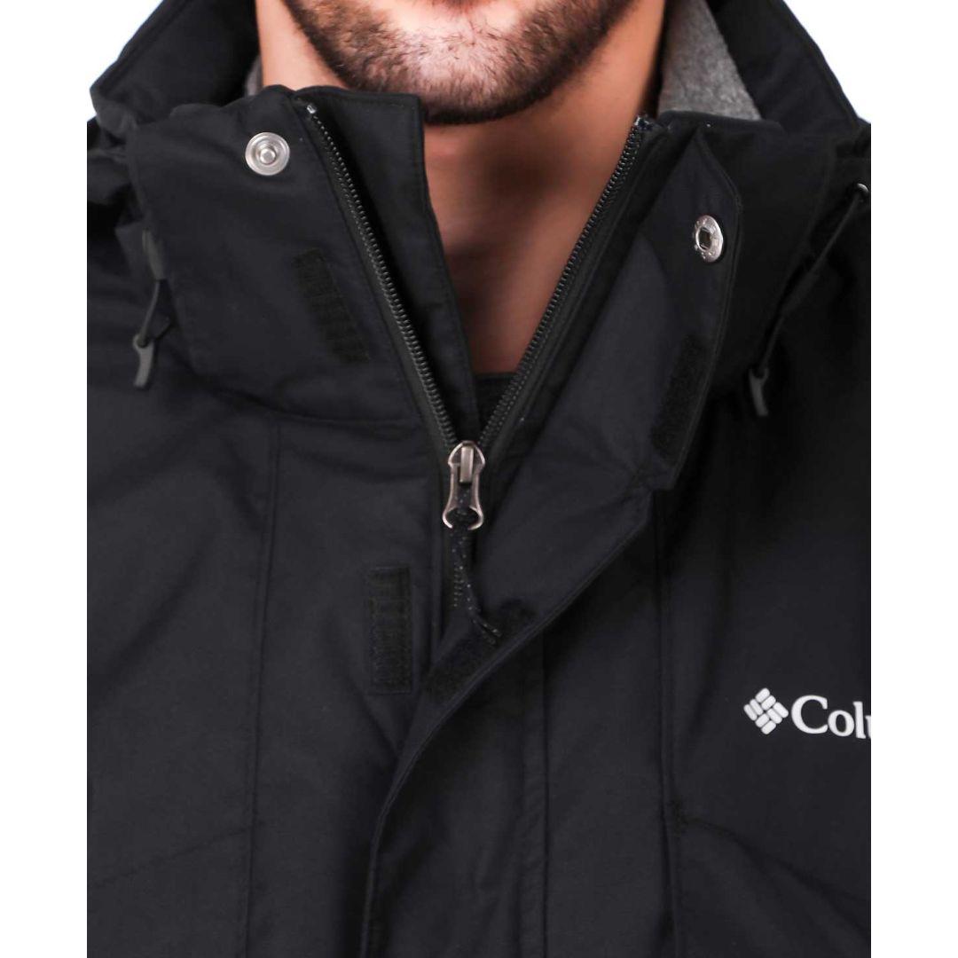 Columbia Men Black Bugaboo II Fleece Interchange Waterproof Outdoor Jacket