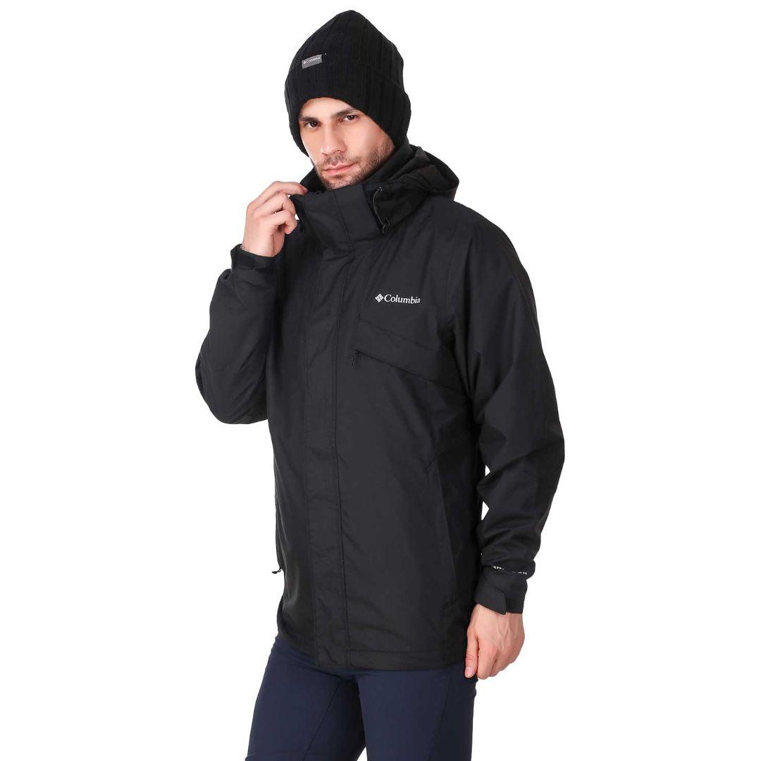 Columbia Men Black Bugaboo II Fleece Interchange Waterproof Outdoor Jacket