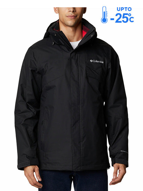 Columbia Men Black Omni-Heat Reflective Bugaboo II Fleece Hooded Jacket