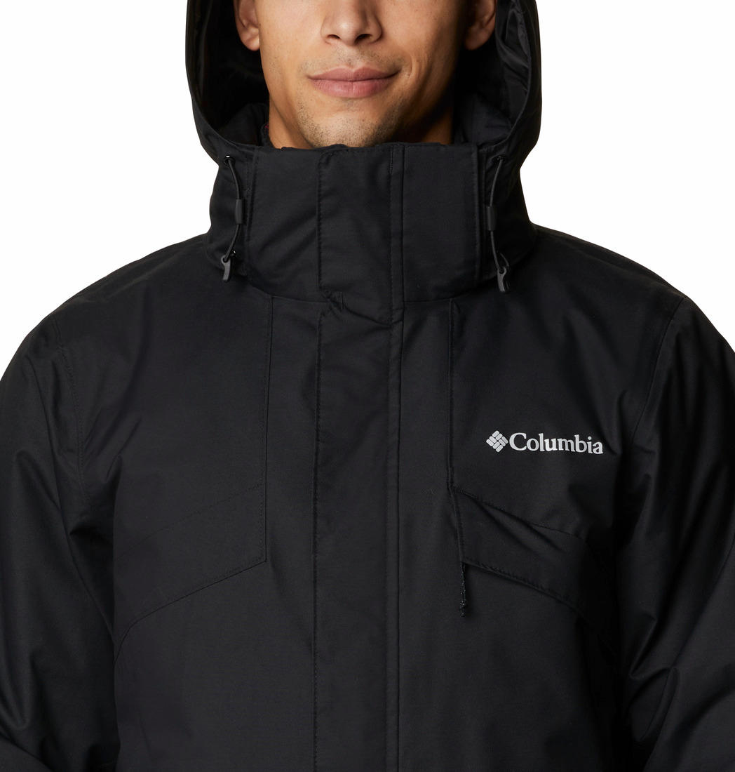 Columbia Men Black Omni-Heat Reflective Bugaboo II Fleece Hooded Jacket