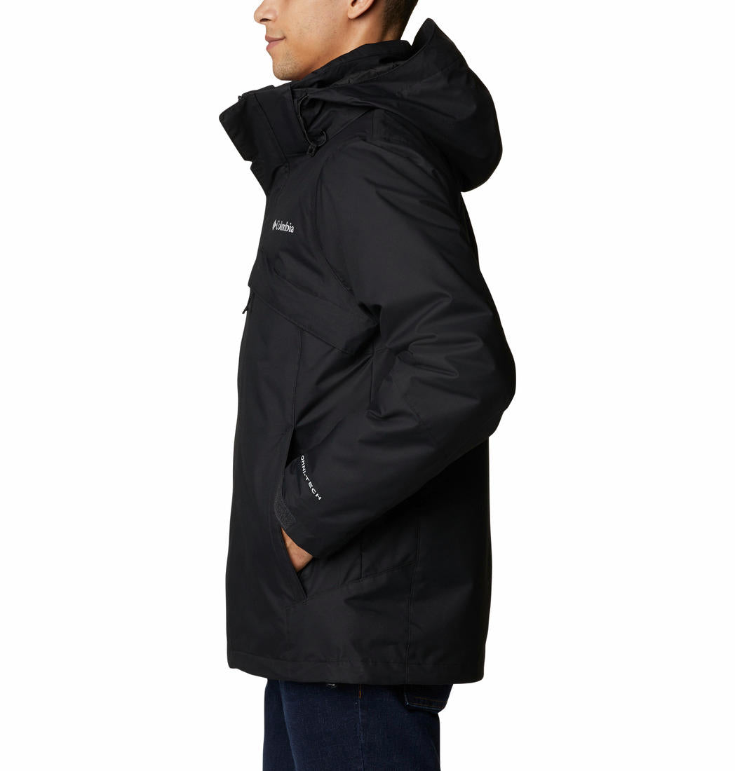 Columbia Men Black Omni-Heat Reflective Bugaboo II Fleece Hooded Jacket