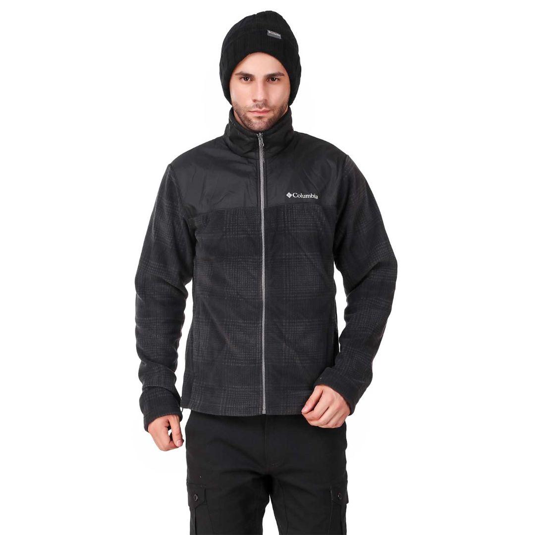 Columbia Men Grey Omni-Heat Reflective Bugaboo II Fleece Hooded Jacket