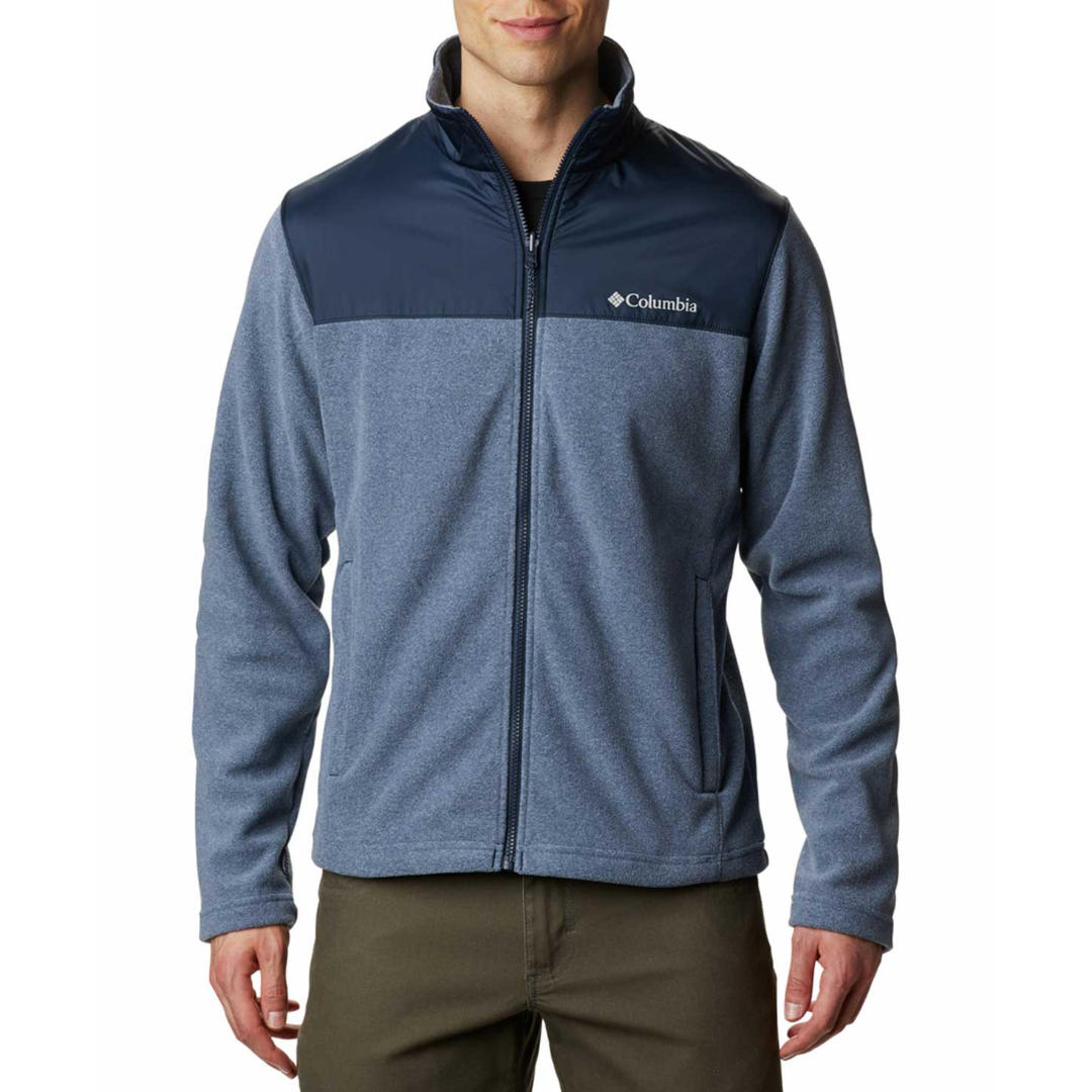 A Men Wearing Columbia Men Green Bugaboo II Fleece Interchange Jacket