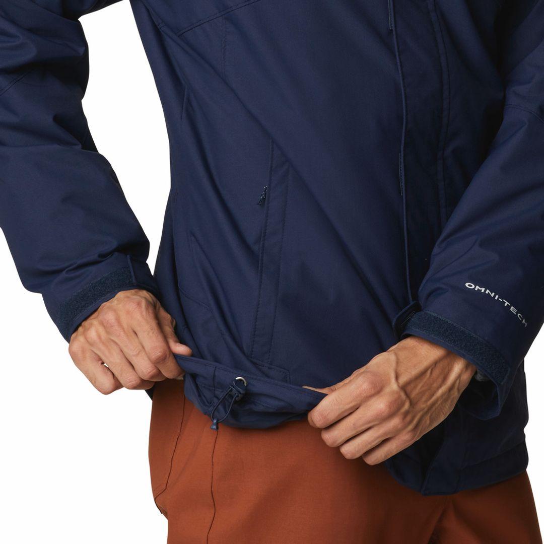 Columbia Men Navy Blue Omni-Heat Reflective Bugaboo II Fleece Hooded Jacket
