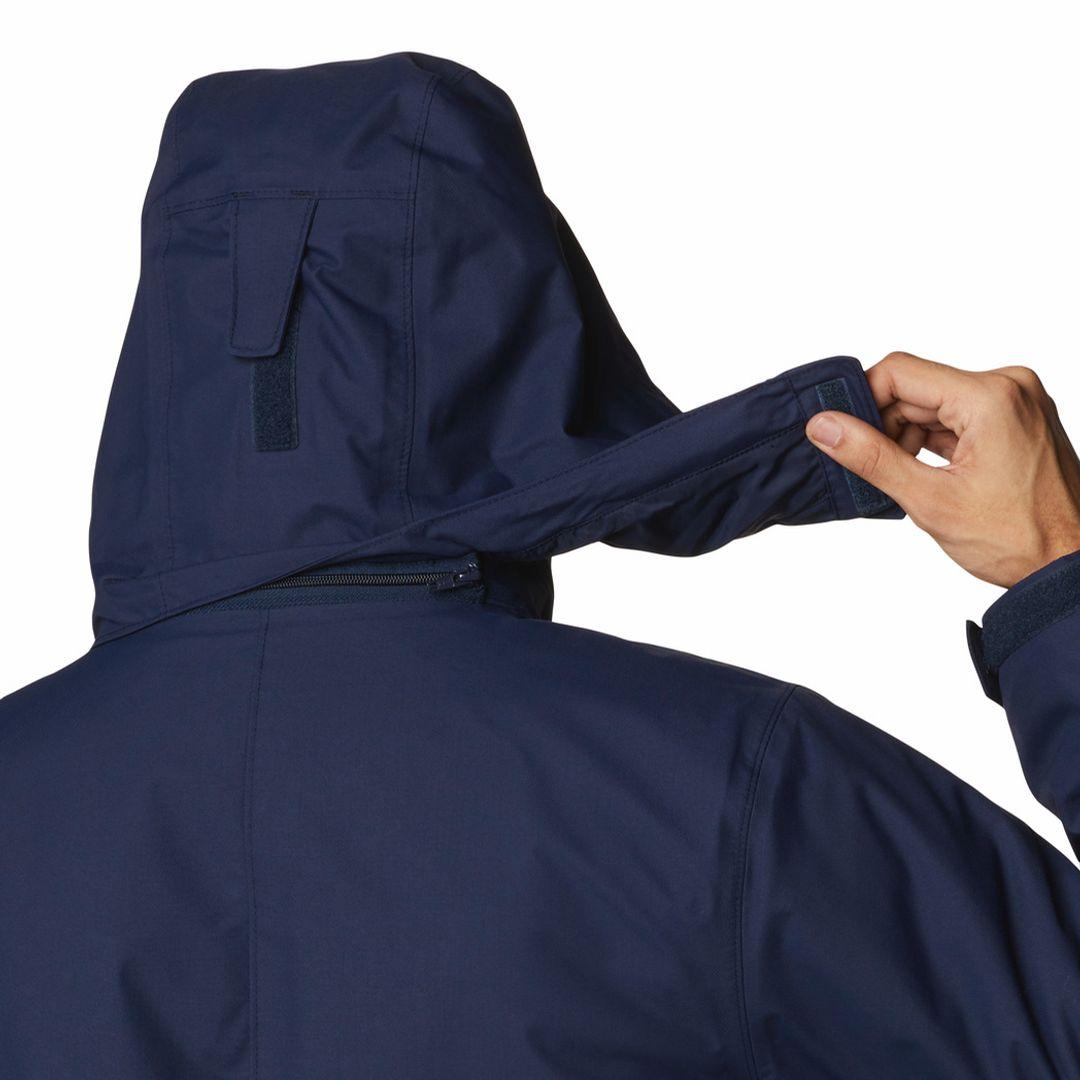 Columbia Men Navy Blue Omni-Heat Reflective Bugaboo II Fleece Hooded Jacket