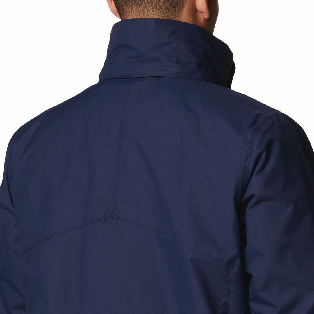 Columbia Men Navy Blue Omni-Heat Reflective Bugaboo II Fleece Hooded Jacket