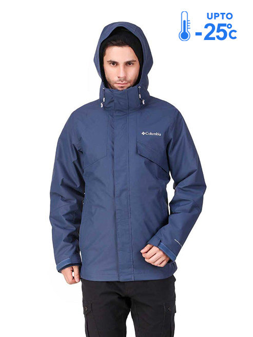 Columbia Men Blue Bugaboo II Fleece Interchange Waterproof Jacket