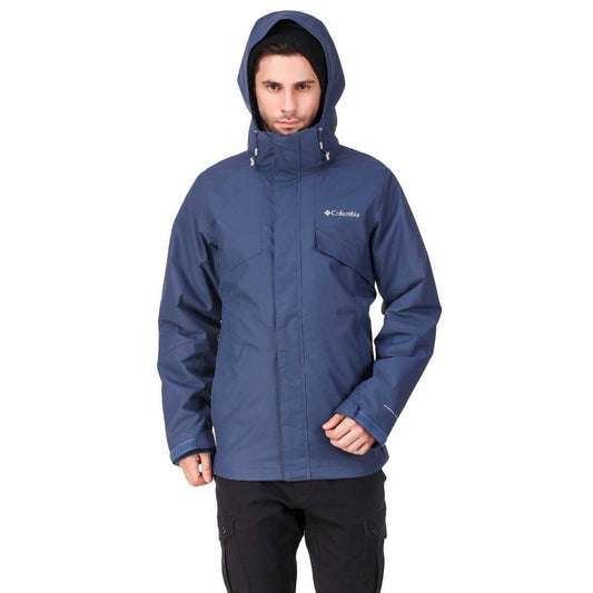 Columbia Men Navy Blue Bugaboo II Fleece Interchange Jacket