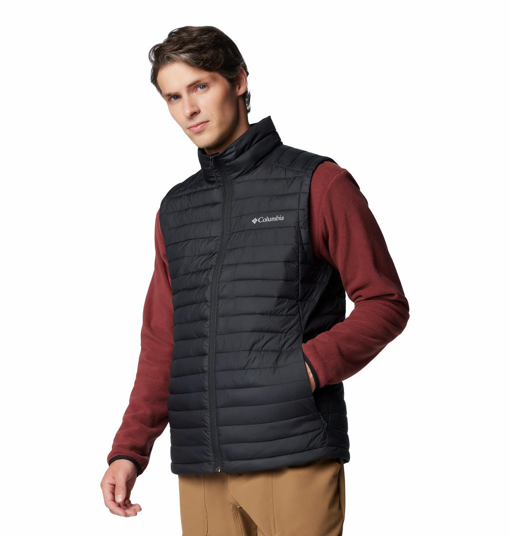 Columbia Men Black Omni-Shield Silver Falls II Down Vest Jacket