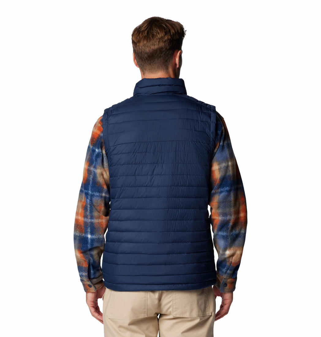 Columbia Men Navy Blue Omni-Shield Silver Falls II Down Vest Jacket