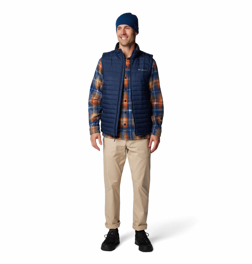Columbia Men Navy Blue Omni-Shield Silver Falls II Down Vest Jacket