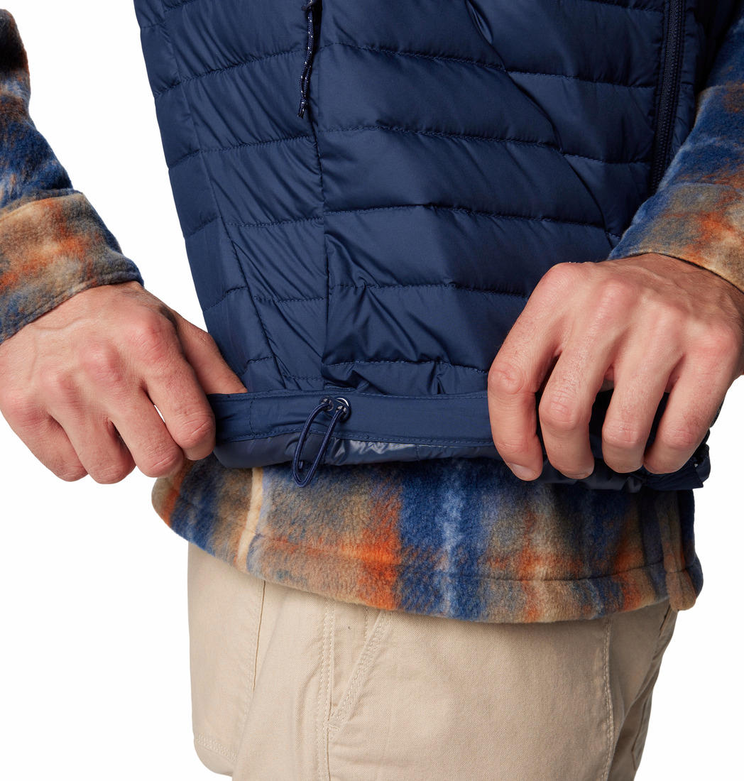 Columbia Men Navy Blue Omni-Shield Silver Falls II Down Vest Jacket