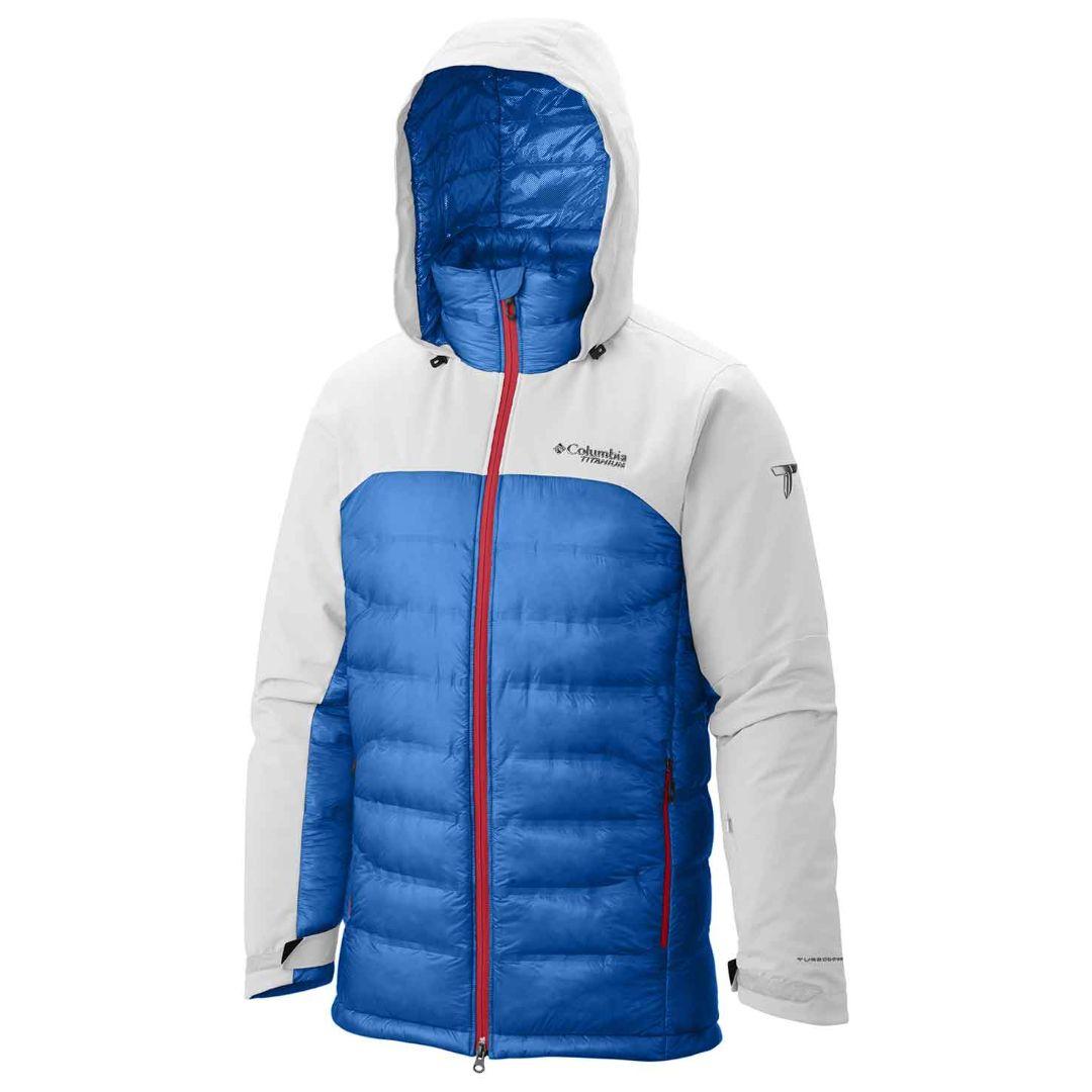 Columbia Men White Heatzone 1000 TurboDown Hooded Jacket