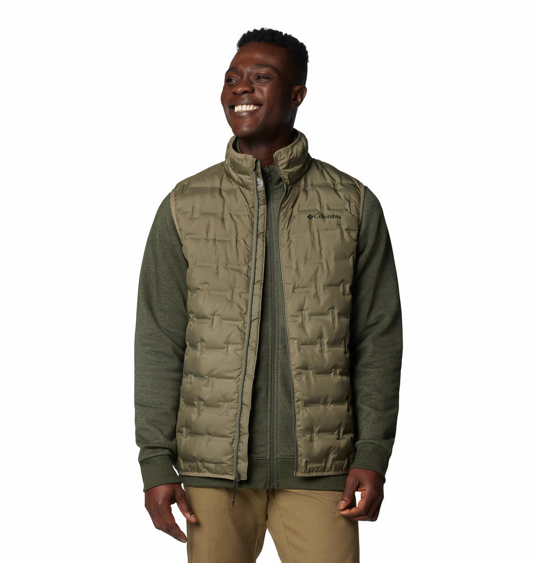 Columbia Mens Green Delta Ridge II Down Vest