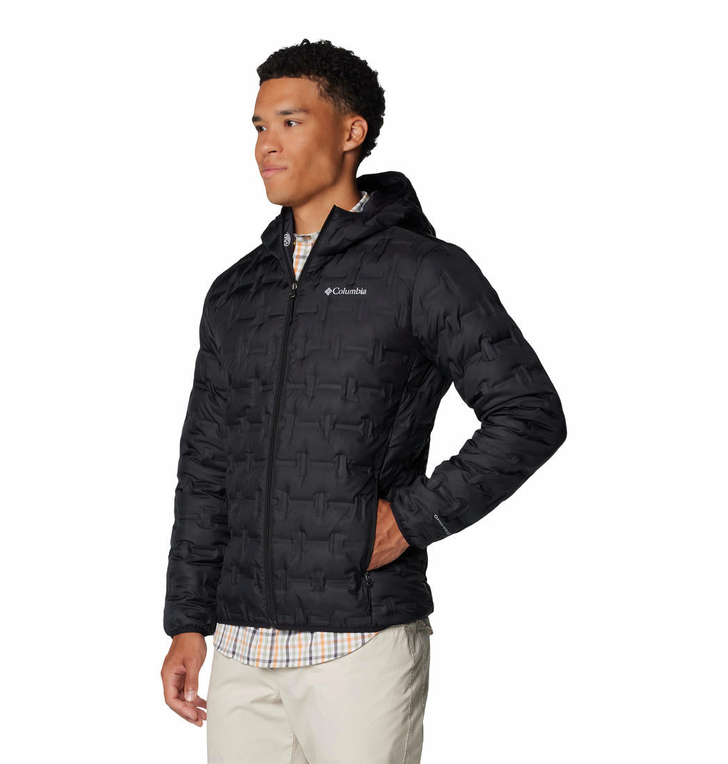 Columbia Mens Black Delta Ridge II Down Hooded Jacket