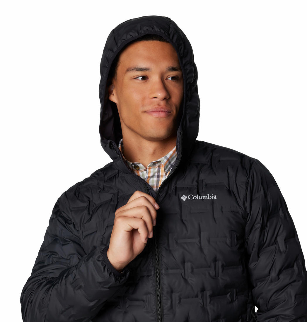 Columbia Mens Black Delta Ridge II Down Hooded Jacket