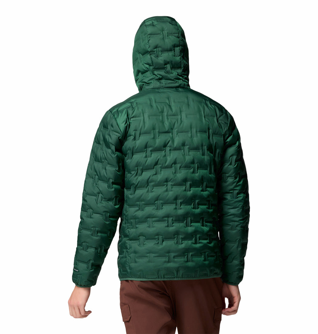 Columbia Men Green Omni-Heat Reflective Delta Ridge II Hooded Down Jacket (Plus Size)