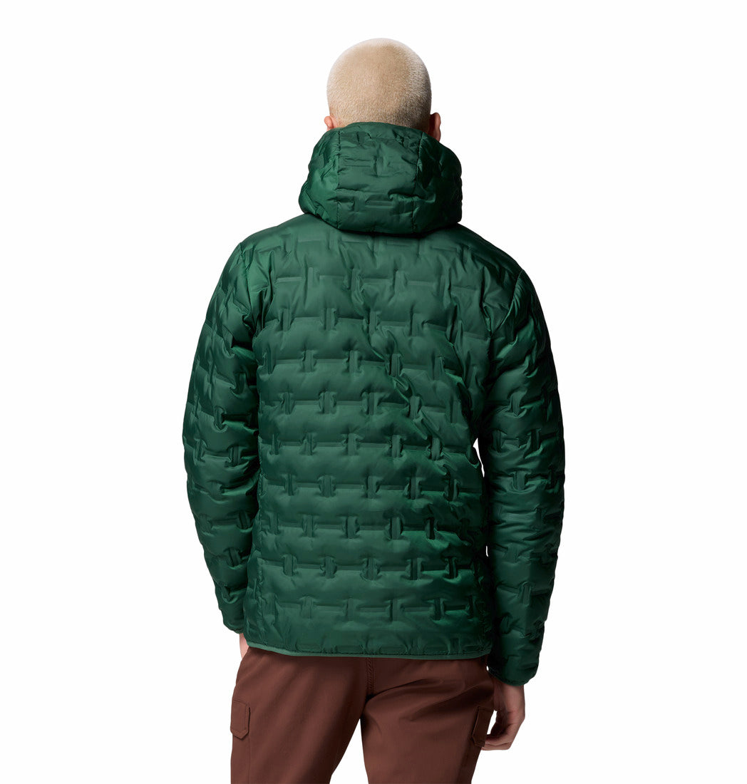 Columbia Men Green Omni-Heat Reflective Delta Ridge II Hooded Down Jacket (Plus Size)