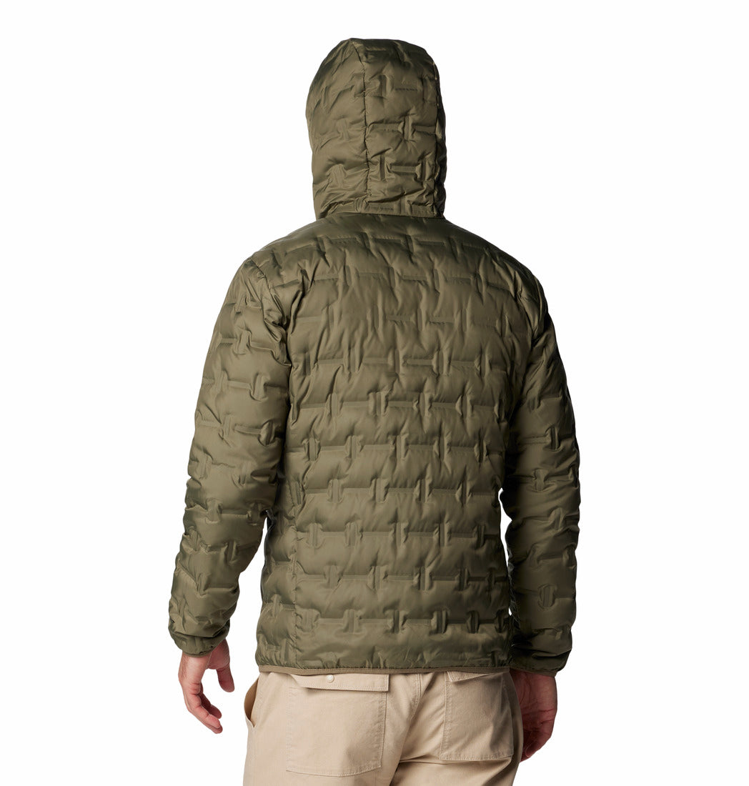 Columbia Men’s Green Omni-Heat Reflective Delta Ridge II Hooded Down Jacket Plus Size