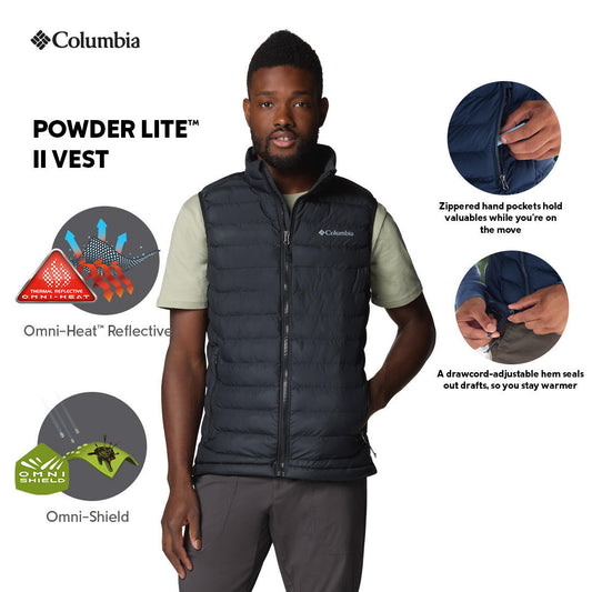 Columbia Mens Black Omni-Heat Reflective Powder Lite II Vest