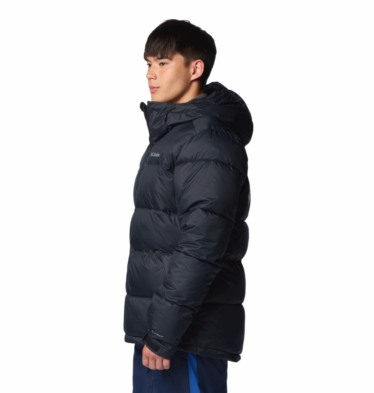 A Men Wearing Columbia Men Black Slope Style Jacket