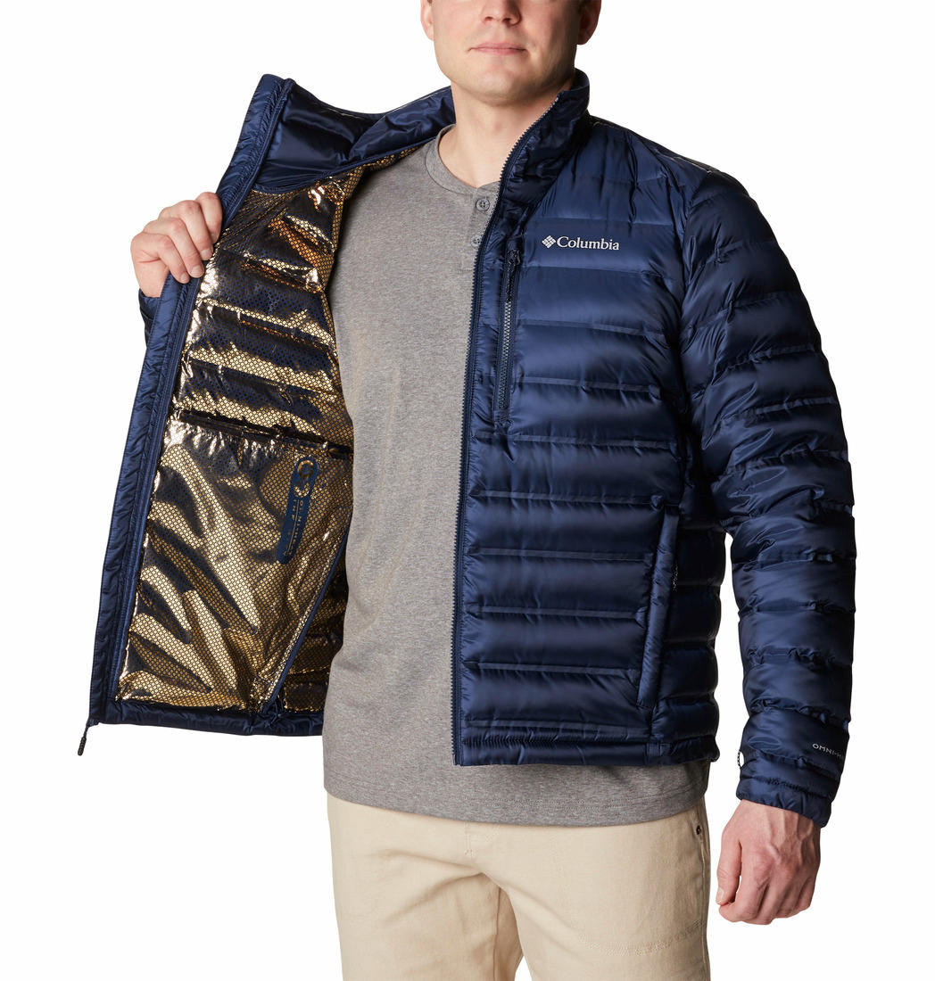 Columbia Mens Blue Pebble Peak II Down Jacket