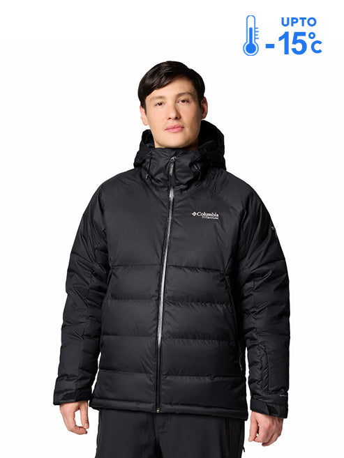 Columbia Men Black Omni-Heat Inifnity Roaring Fork II Down Jacket