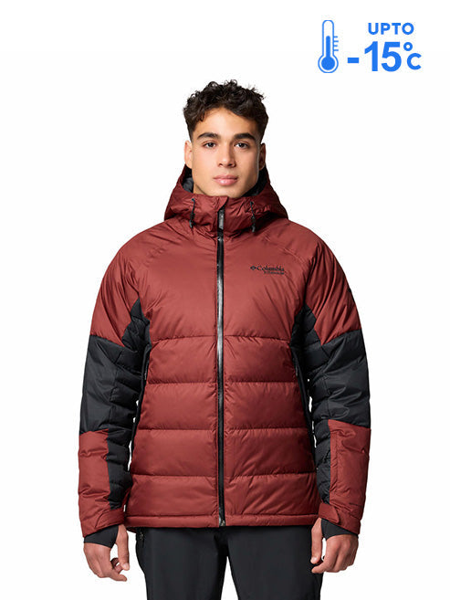 Columbia Men Red Omni-Heat Inifnity Roaring Fork II Down Jacket