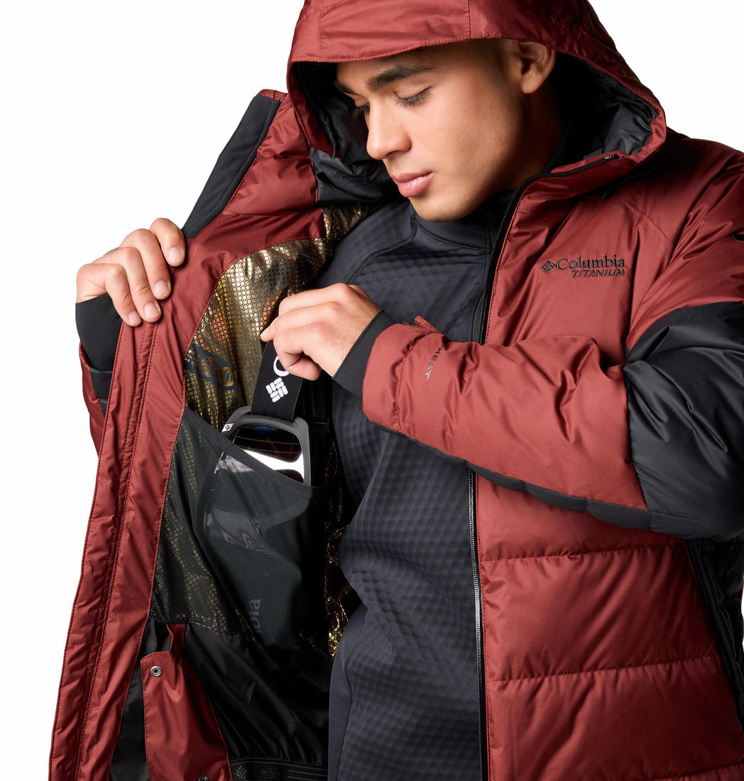 Columbia Mens Red Roaring Fork II Down Jacket