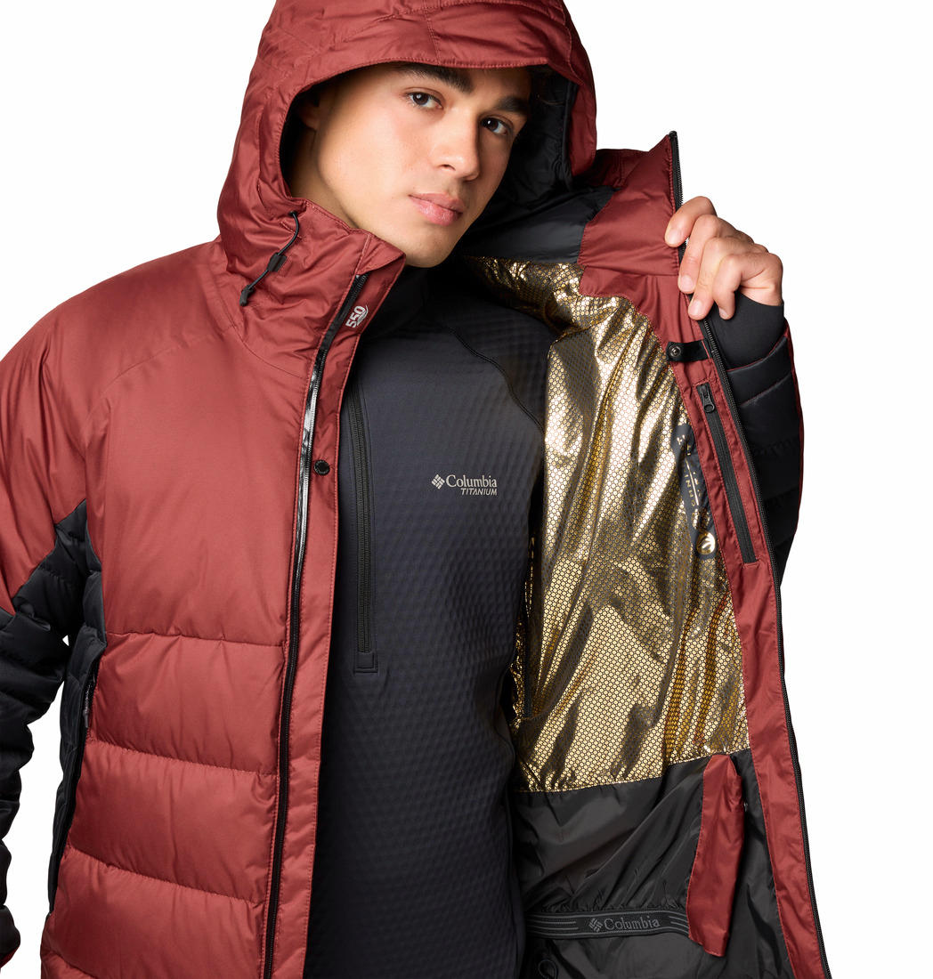 Columbia Mens Red Roaring Fork II Down Jacket