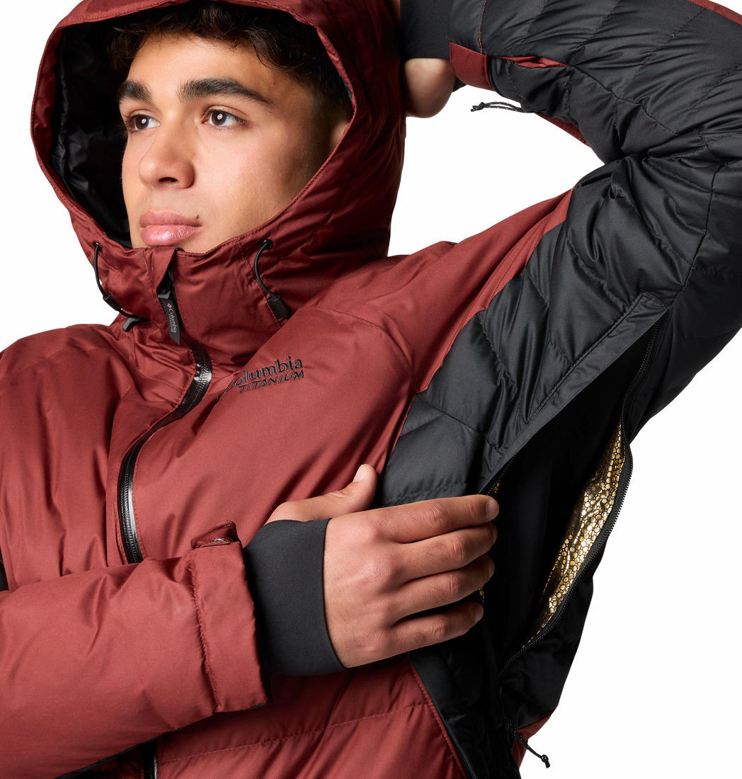 Columbia Mens Red Roaring Fork II Down Jacket