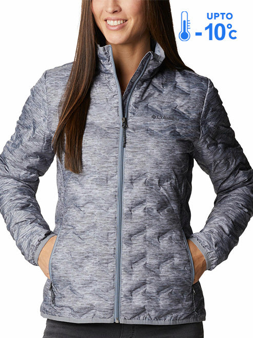 Columbia Women Grey Omni-Heat Reflective Delta Ridge Down Jacket